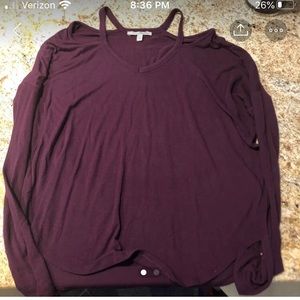 Express Purple Long Sleeve Top